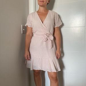Linen wrap dress